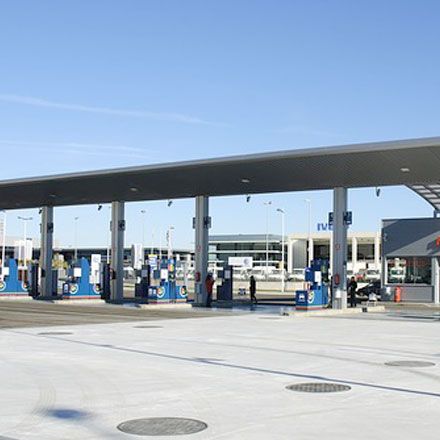 Fueling Station pumps and canopy